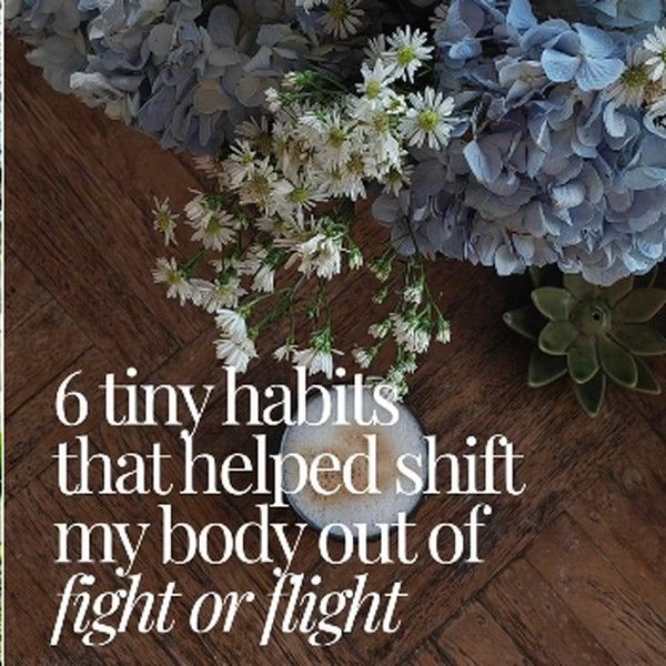 6 tiny habits that helped shift my body out of fight or flight