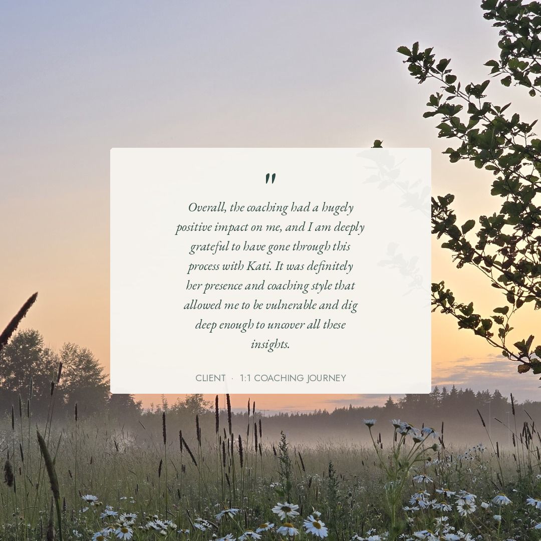 Client testimonial about presence and coaching style