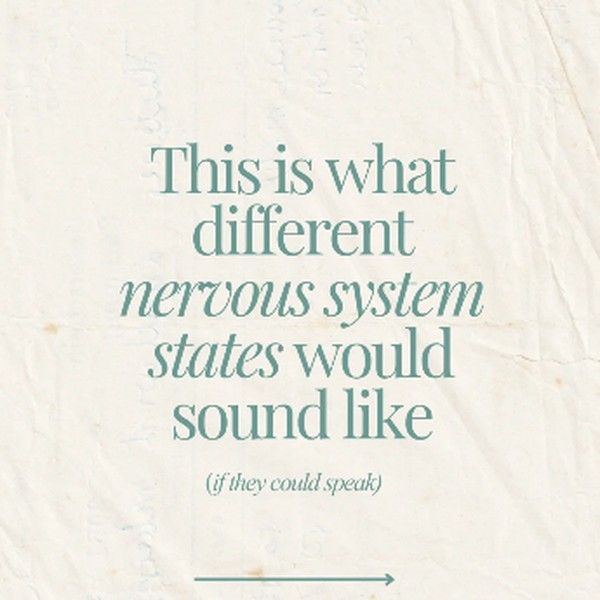 This is what different nervous system states would sound like